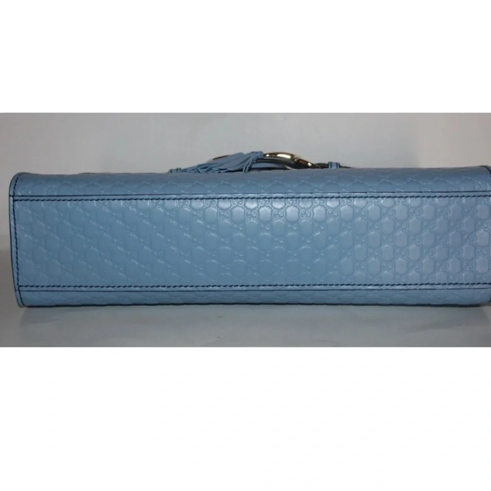 Gucci Guccissima Blue Emily Large Shoulder Bag - Picture 4 of 7